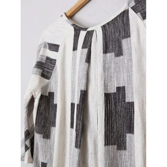 Ace & Jig Beatrice Blouse Top Mural Size M Reversible Cotton Lagenlook Rare $260 - Picture 13 of 16